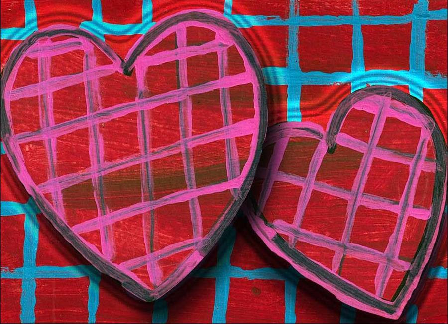 2 hearts decorative photo